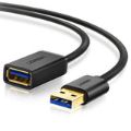 Ugreen 2m USB-A Female to USB-A Male Cable Cord Extension Adapter Black 10373