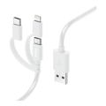 Hama 3-in-1 Multi Charging Cable White 201535