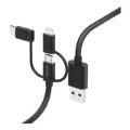 Hama 3-in-1 Multi Charging Cable 1.5m Black 201536