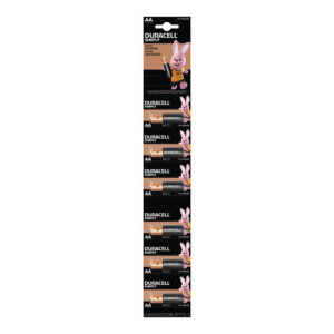 Duracell AA LR6 Simply Hanging Battery Display Card 6×1 Strip 132634