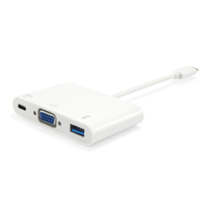 Equip USB Type C to VGA Female/USB A Female/PD Adapter 133462