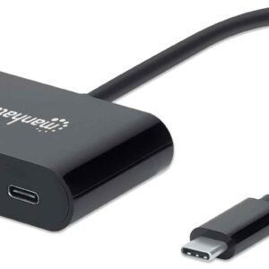 Manhattan USB-C to Gigabit Network Adapter with Power Delivery Port 153454