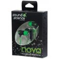 Manhattan Nova Headset In-ear Black and Green 178860