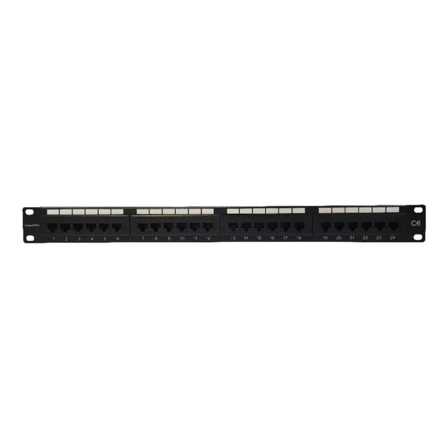 Globalsix 24-port UTP PCB Cat6 Populated Patch Panel 1PG6UPPCB24