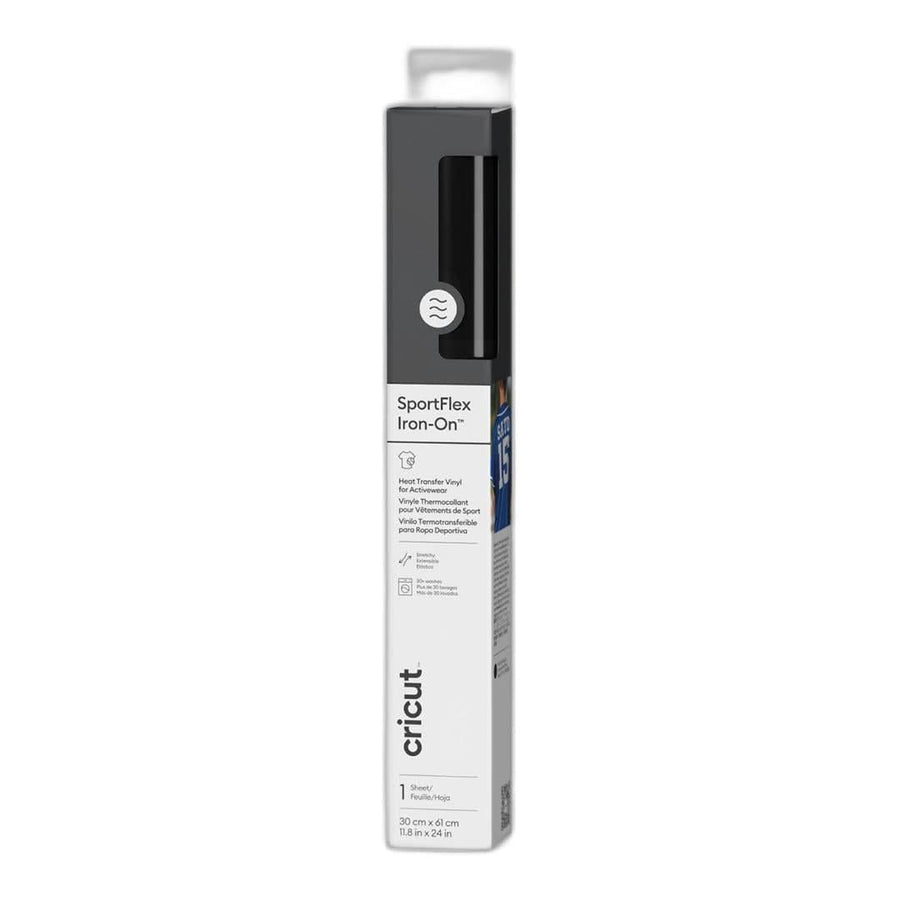 Cricut SportFlex Iron-On Vinyl 30x60cm 1-sheet Black 2011552
