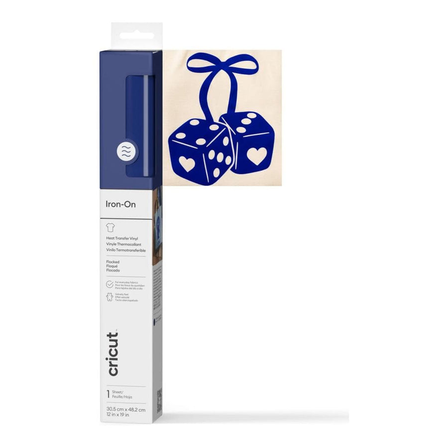 Cricut Flocked Iron-On Vinyl 30.5x48.3cm 1-sheet Blue 2011791