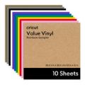Cricut Value Vinyl Matte Rainbow Sampler 12 in x 12 in 10-pack 2012345