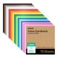 Cricut Value Cardstock Rainbow Sampler 12 in x 12 in 75-pack 2013158