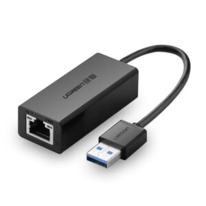 Ugreen USB-A Male to RJ45 Gigabit Ethernet Female Adapter Black 20256