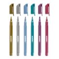 Kores Metallic Style Brush Tip Markers 6-pack 21461