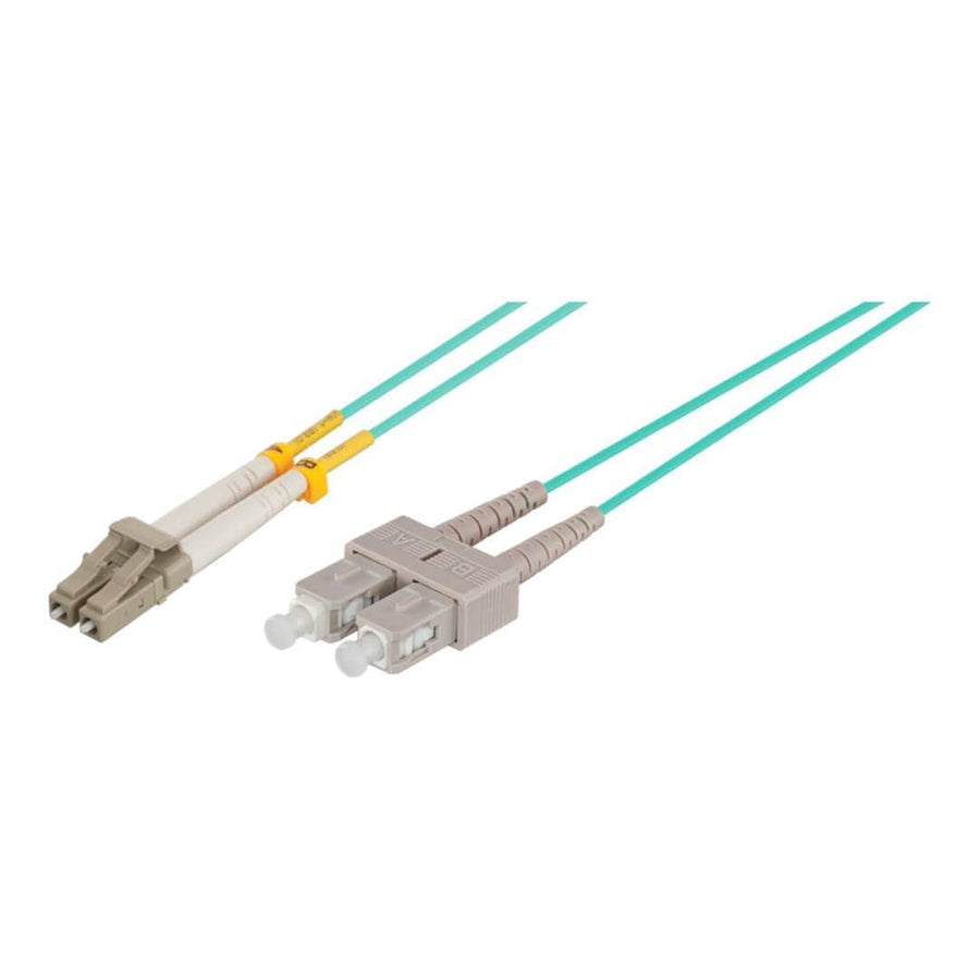 Premium Line 50m Fibre Patch Lead Duplex Multimode (50/125) OM3 LC to SC Rugged Cable 2148695003