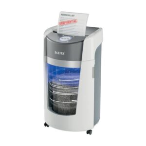 Leitz IQ OptiMax 10-sheet Rotating Bin Micro Cut Paper Shredder 304000