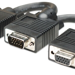 Manhattan SVGA Y Cable SVGA Y HD15 Male / 2 HD15 Female 15 cm Cable Black 304559