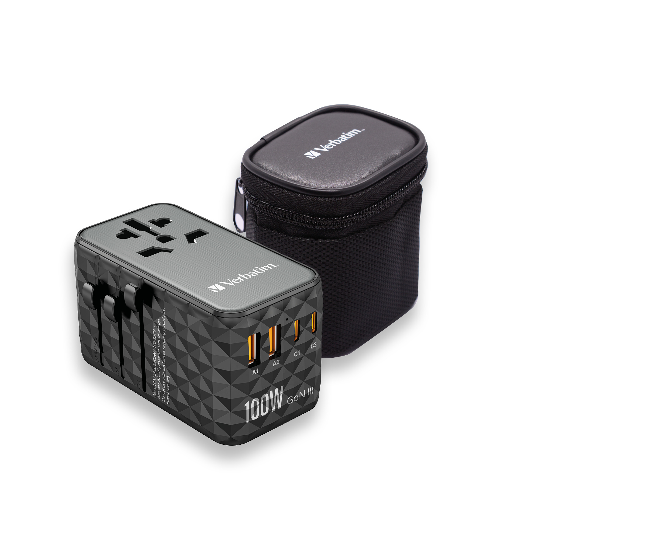 Verbatim UTA-06 100W GaN III Universal Travel Adapter 32121 - Image 3