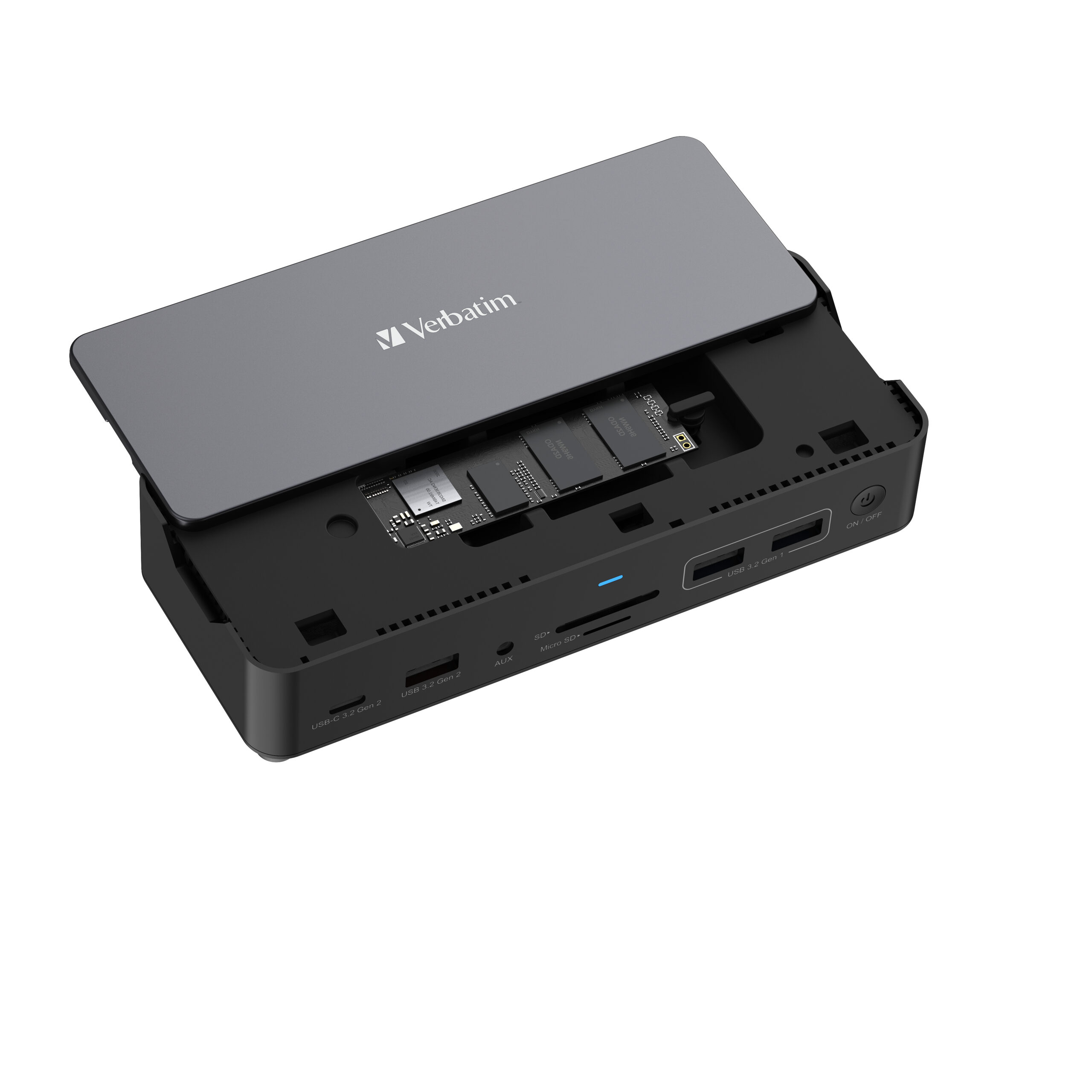 Verbatim CDS-15S256 USB-C Pro 15-in-1 Docking Station with Vi3000 256GB Internal SSD 32174 - Image 2