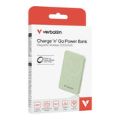 Verbatim Charge n Go Essentials 5000mAh Magnetic Wireless Powerbank Green 32226