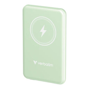Verbatim 5000mAh Charge n Go Magnetic Wireless Power Bank Green 32241