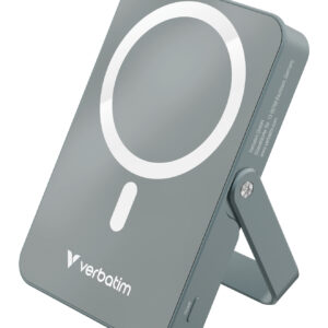 Verbatim Charge n Go 10,000mAh Magnetic Wireless Charging Power Bank Glass with Stand Grey 32268