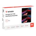 Verbatim 15.6-inch 1920 x 1080p FHD 16:9 60Hz 10ms LED IPS Portable Dual Essentials Monitor 32403