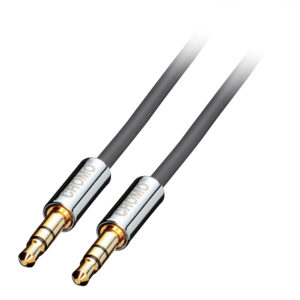 Lindy 50cm 3.5mm Stereo Male-to-Male Cromo Cable Audio Grey 35300