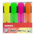 Kores Bright Liner Plus Chisel Tip 4-pack 36140