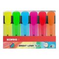 Kores Bright Liner Plus Chisel Tip 6-pack Neon 36160