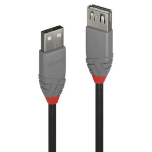 Lindy 1m USB 2.0 Type A Extension Cable Anthra Line 36702