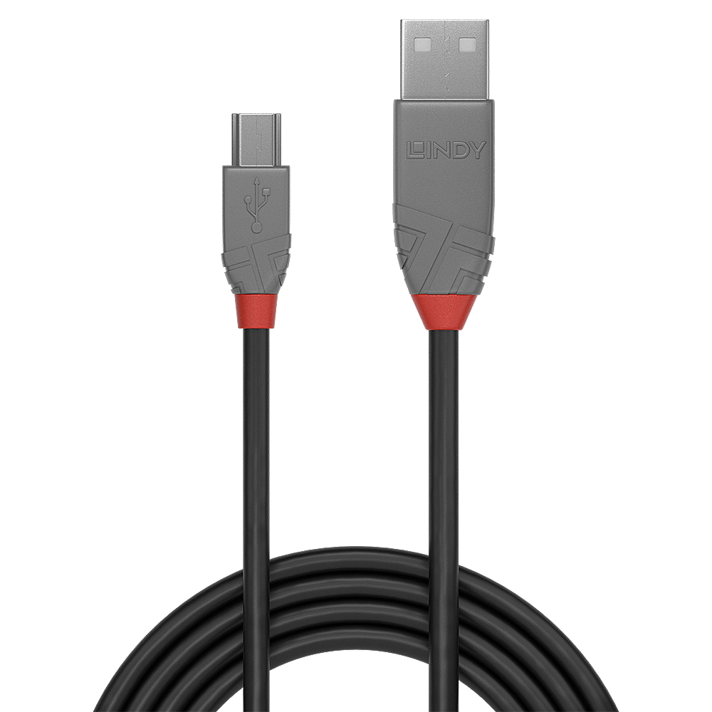 Lindy 36721 Anthra Line Type-A to Mini-B Cable 50cm - Image 2