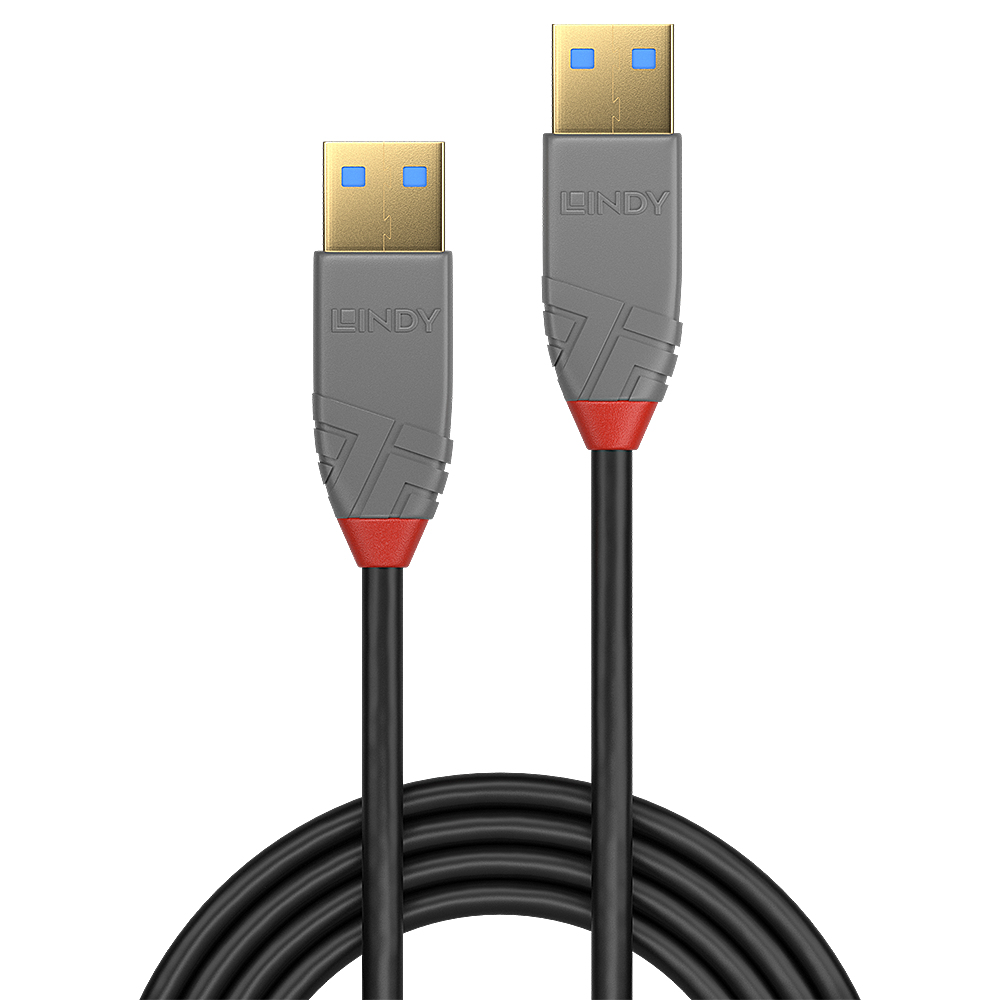 Lindy 3m USB 3.2 Gen 1 USB A Cable Black Grey 36753 - Image 2