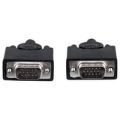 Manhattan SVGA Monitor Cable HD15 Male with Ferrite Cores 20m Cable 372190