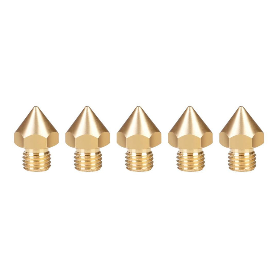 Creality CR-10S Pro / CR-10 Max 0.4mm Fine-Thread Brass Nozzles 5-pack 4004020040
