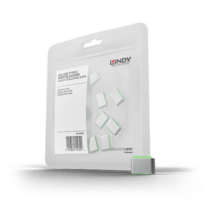 Lindy USB Type C Port Blockers - Green 10-pack 40438