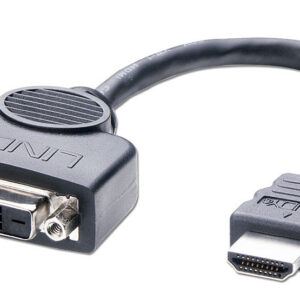 Lindy 20cm DVI-D Female to HDMI Male Adapter Cable 41227