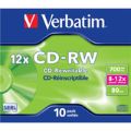 Verbatim 700MB CD-RW 12x Speed 10-pack Jewel Case 43148