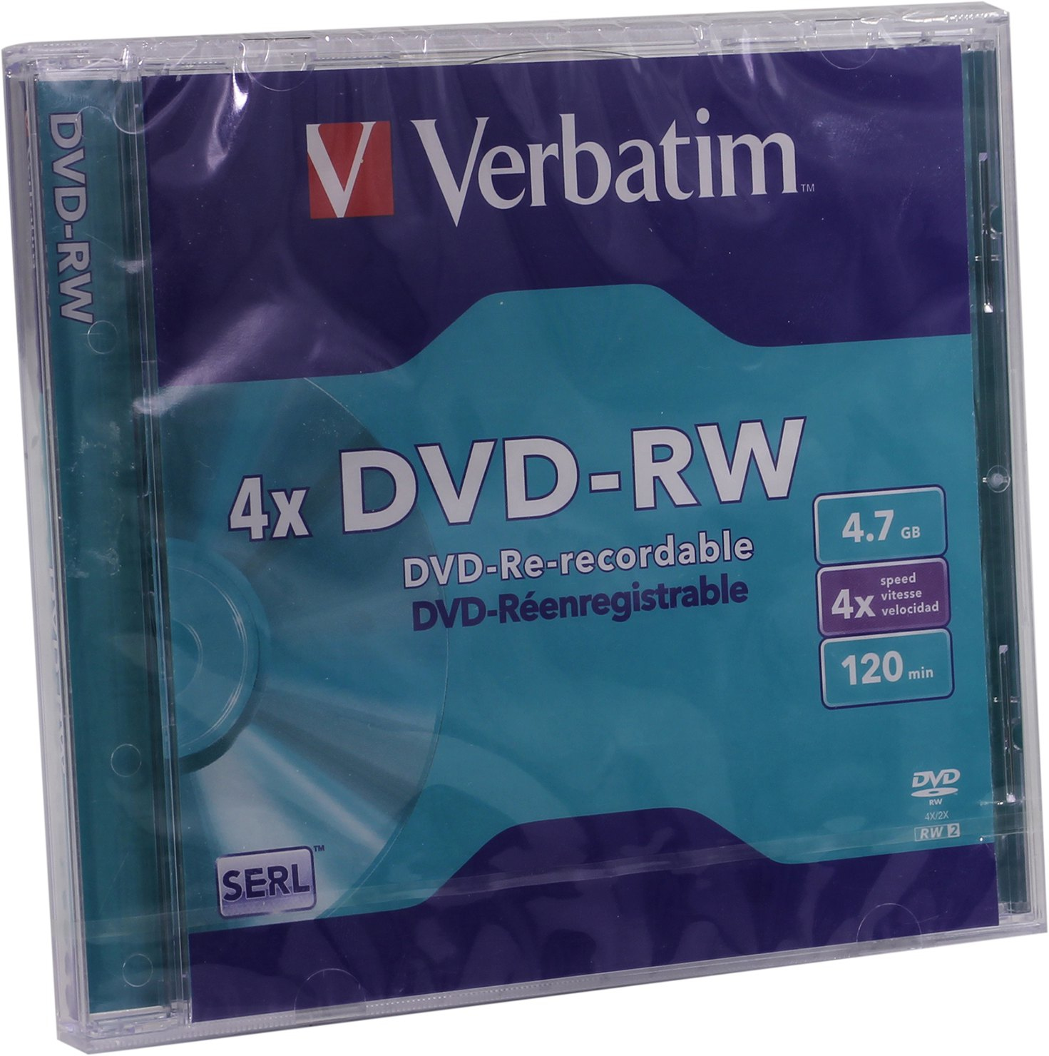 Verbatim DVD-RW 4X 4.7GB Discs - 5-pack - Image 2