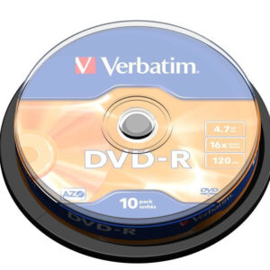 Verbatim 4.7GB DVD-R Matt Silver 10-Pack 43523