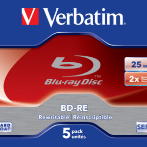 Verbatim 43615 Blank Blu-Ray Disc BD-RE 25GB 5-pack