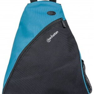Manhattan Dashpack Notebook Case 12-inch Sling Case Black and Blue