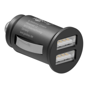 Goobay 12W Dual-USB Car Charger Black 44177