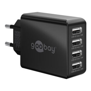 Goobay 30W 4-Port USB Charger Black 44953