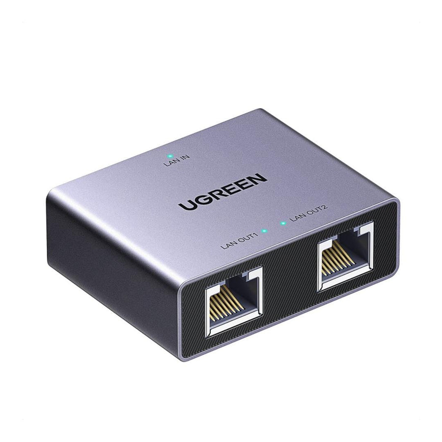 Ugreen 1-to-2 Gigabit Ethernet Splitter 1000Mbp/s LAN Network Adapter 45311