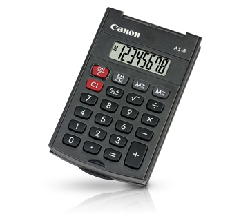 Canon AS-8 Pocket Calculator Grey 4598B001 - Image 2