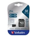 Verbatim Pro U3 32GB MicroSDHC Memory Card 47041