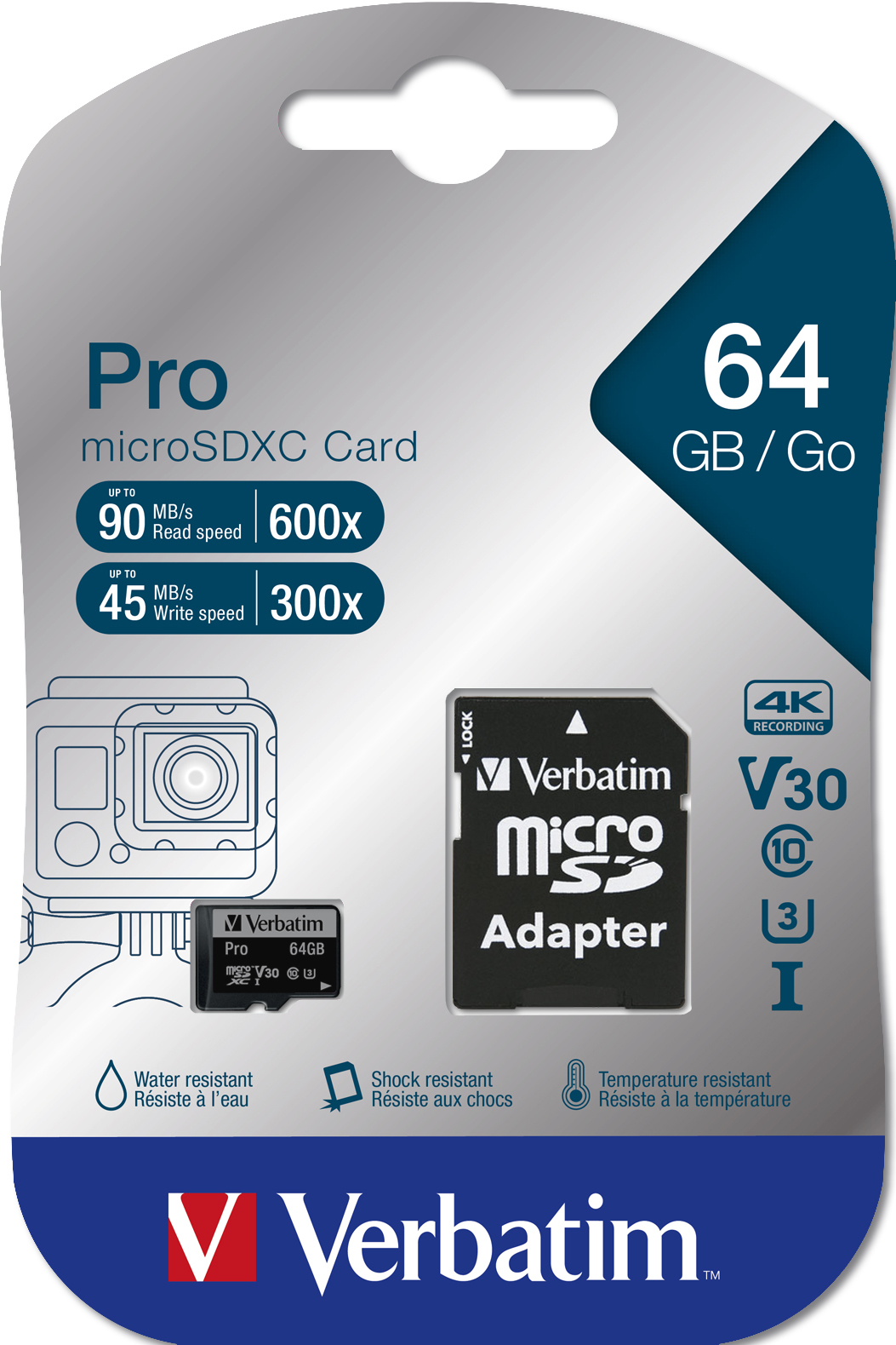 Verbatim Pro 64GB MicroSDXC UHS Class 10 Memory Card 47042 - Image 3
