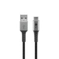 Goobay USB-C to USB-A Textile 1m Cable with Metal Plugs 49296