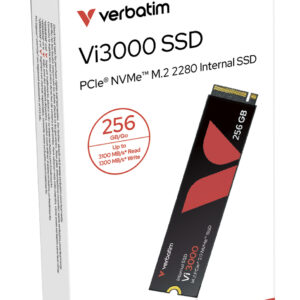 Verbatim Vi3000 256GB M.2 2280 PCIe Gen 3x4 NVMe Internal SSD 49373