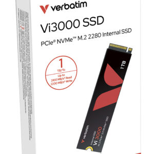 Verbatim Vi3000 1TB M.2 2280 PCIe Gen 3x4 NVMe Internal SSD 49375