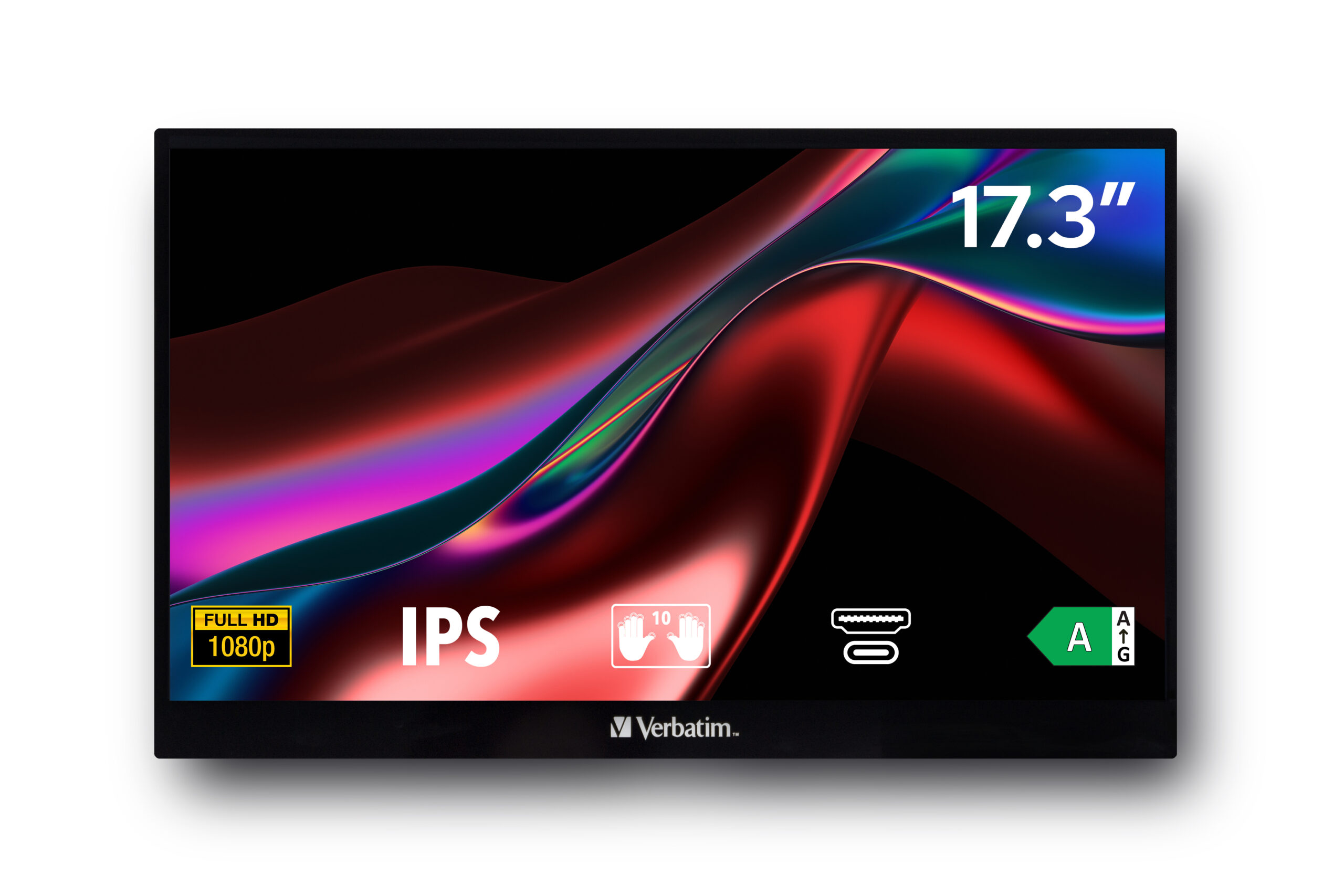 Verbatim PMT-17 17.3-inch 1920 x 1080p FHD Touchscreen 16:9 6ms IPS LCD Portable Monitor 49593 - Image 3