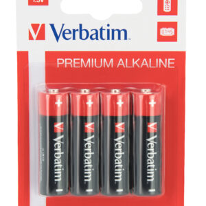 Verbatim AA Alkaline Battery 4-pack 49921