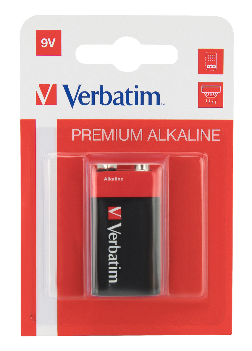 Verbatim 6LR61 9V Alkaline Battery 49924